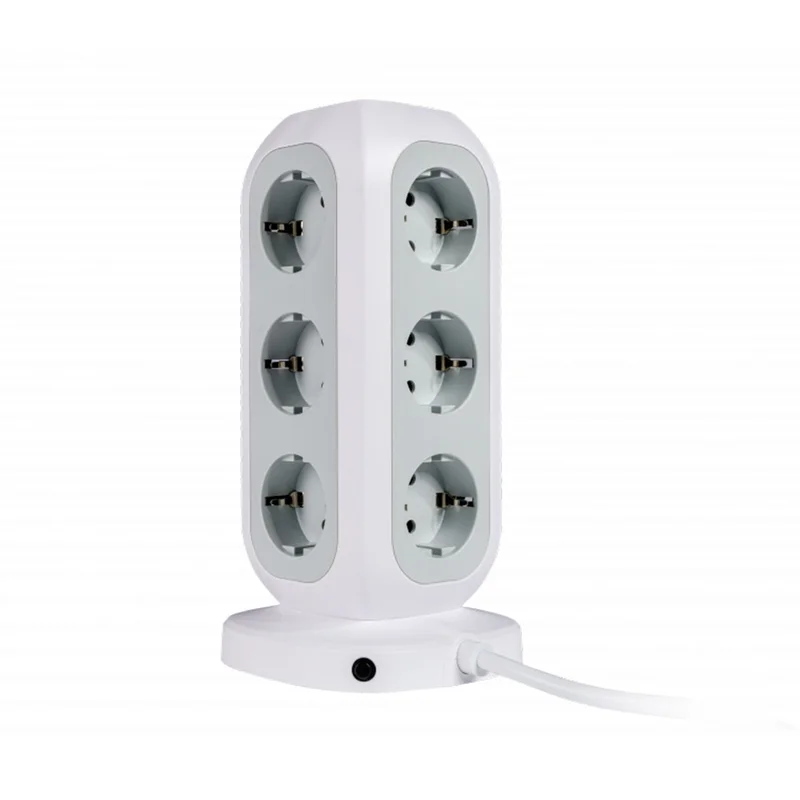 Разклонител Verbatim EUPT-01, Power Tower, вертикален, 11 гнезда, USB