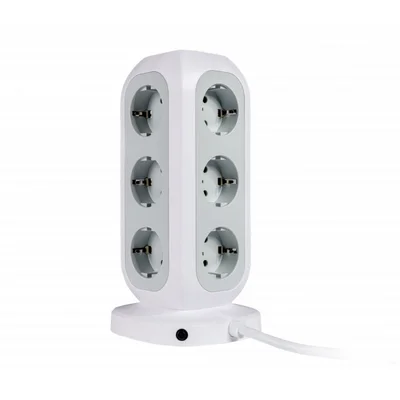 Разклонител Verbatim EUPT-01, Power Tower, вертикален, 11 гнезда, USB