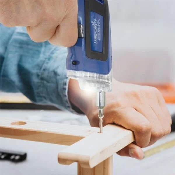 Cordless screwdriver Rapesco - Screwdriver Germ-Savvy, 3.6 V, blue