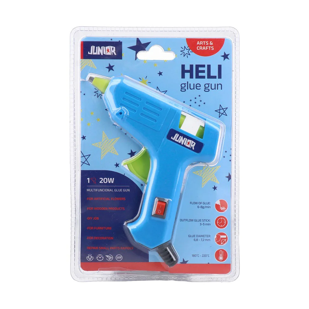 Пистолет за топъл силикон Junior Heli 7, 20 W, диаметър 7-7.5 mm