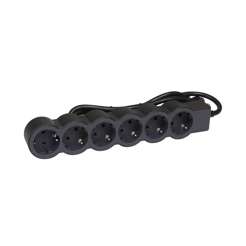 Power strip Legrand Standard, 6 sockets, 3 m cable, black