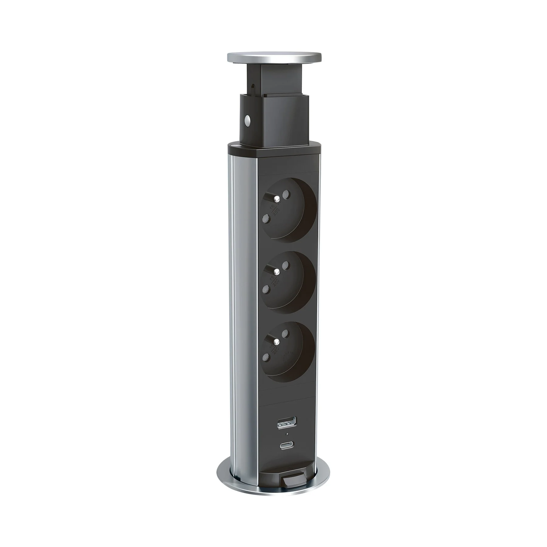 Furniture column Legrand Incara Tower 60, 4x2P+E, black
