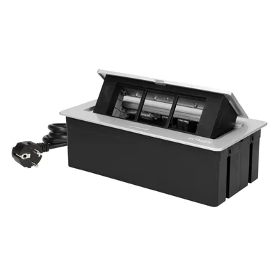 Furniture box Orno, for installation, 3xM45, gray