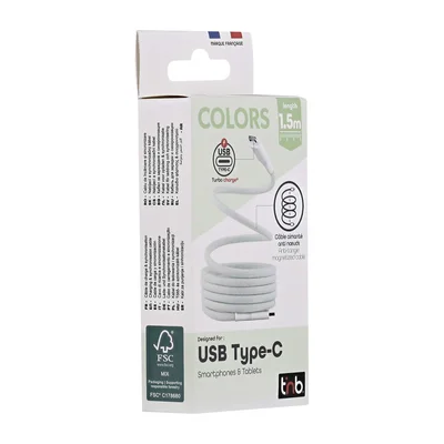 Cable TNB, USB Type-C to USB Type-C, 1.5 m, green