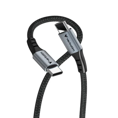 Кабел Verbatim Sync & Charge, USB Type-C към USB Type-C, 60 W, 120 cm, USB Type-A