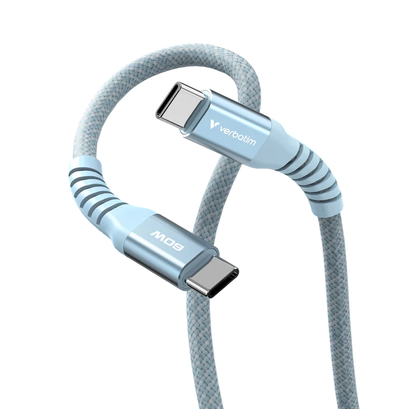 Cable Verbatim Sync & Charge, magnetic, USB Type-C to USB Type-C, 60 W, 120 cm, blue
