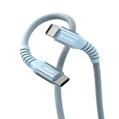 Cable Verbatim Sync & Charge, magnetic, USB Type-C to USB Type-C, 60 W, 120 cm, blue