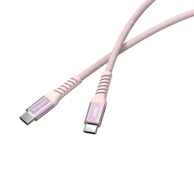 Кабел Verbatim Sync & Charge, магнитен, USB Type-C към USB Type-C, 60 W, 120 cm, розов