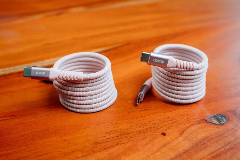 Кабел Verbatim Sync & Charge, магнитен, USB Type-C към USB Type-C, 60 W, 120 cm, розов