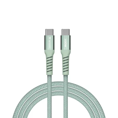 Кабел Verbatim Sync&Charge, магнитен, USB Type-C, 100 W, 120 cm, зелен