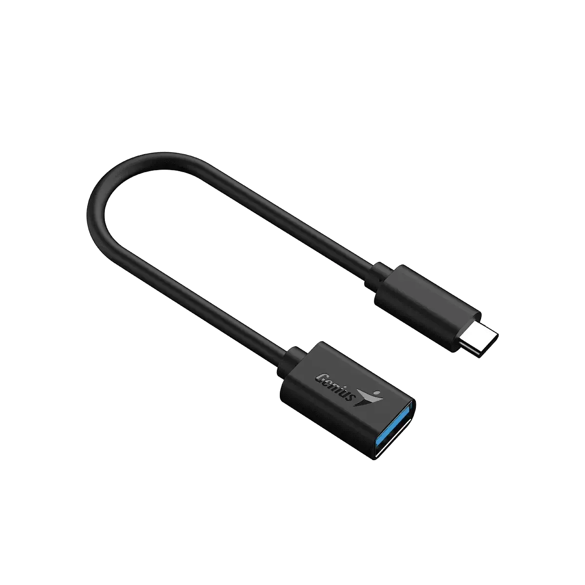 Adapter Genius ACC-C2AC, with cable, USB Type-A to USB Type-C, 21 cm, black