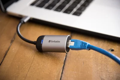 Адаптер Verbatim, USB Type-C към Gigabit Ethernet, 10 cm