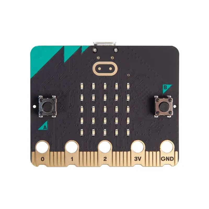 Платка BBC Micro:bit V2, с батерии, кабел USB Type-A, батерии AAA