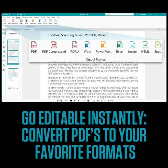 Софтуерен лиценз Readiris PDF Essential, безсрочен, за 1 потребител