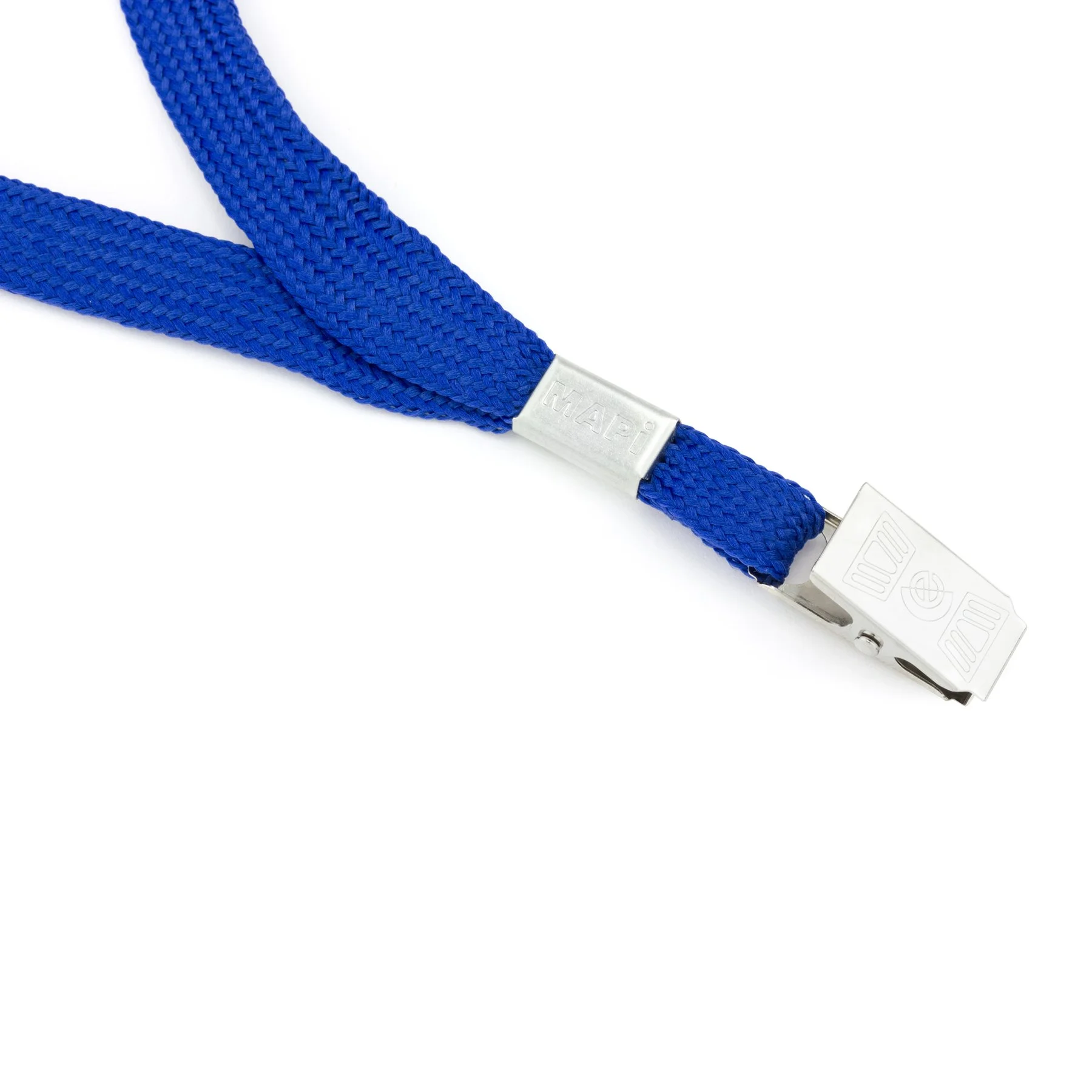 Office 1 Lanyard, with clip, textile, blue, 5 pieces