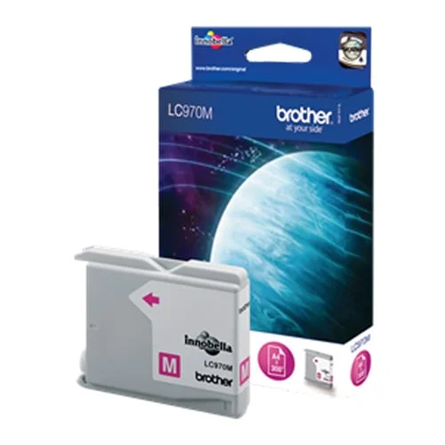 Оригинален патрон Brother LC970, 300 страници/5%, Magenta