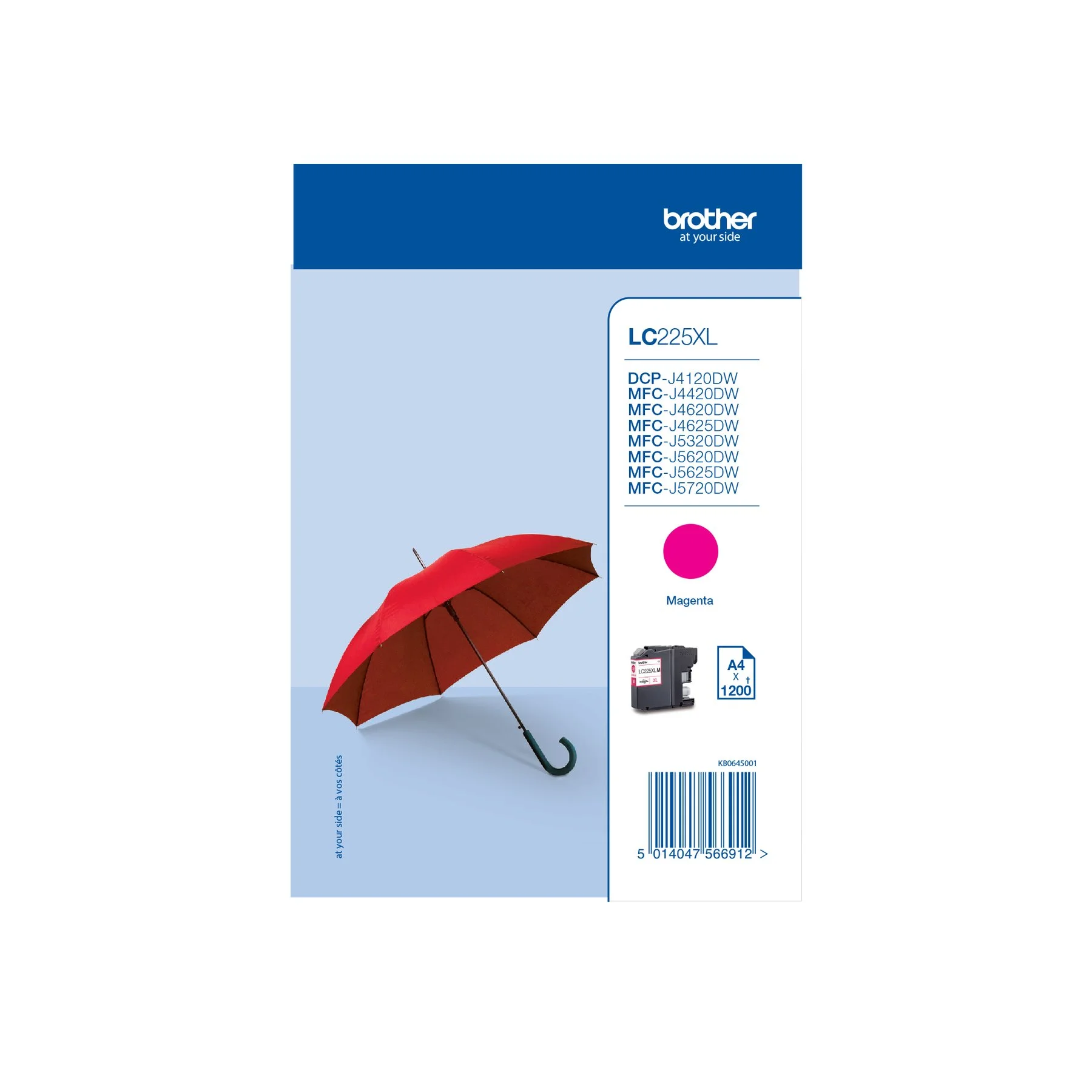 Brother Cartridge LC225XL Magenta, 1 200 pages/5%
