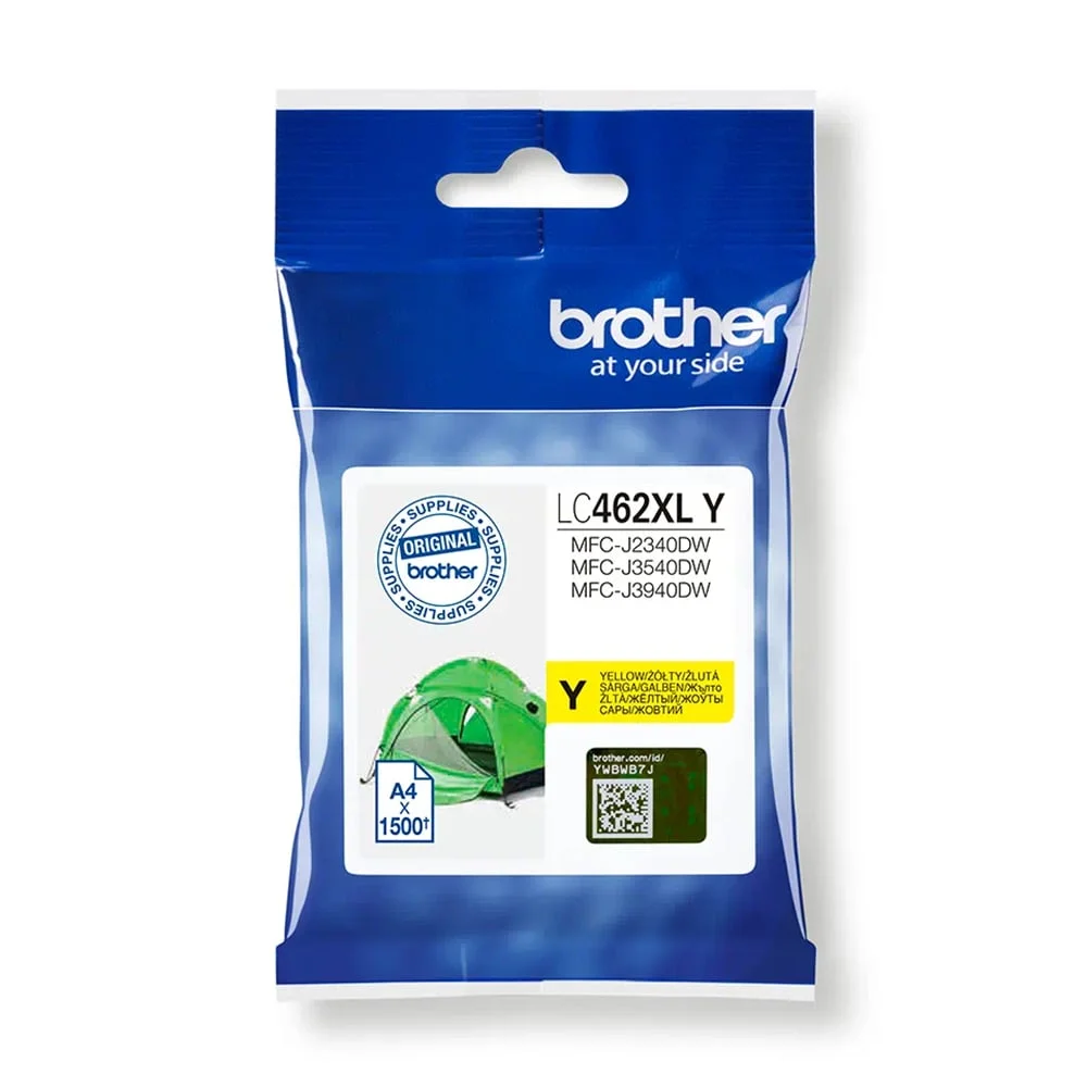 Brother Cartridge LC462XLY, Yellow, 1500 pages/5%