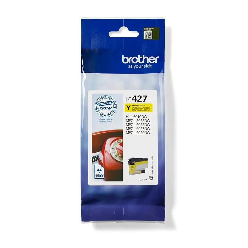 Brother Cartridge LC427Y, 1,500 pages/5%, Yellow