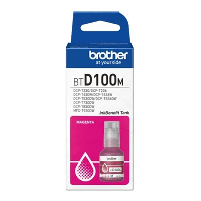 Original ink bottle Brother BT-D100M, 5000 pages at 5% coverage, Magenta