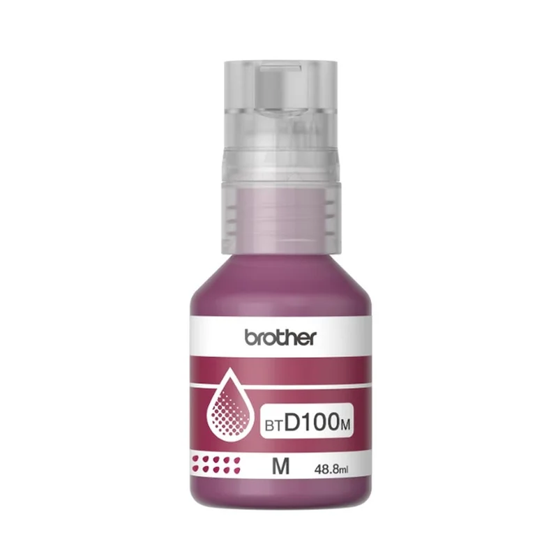 Original ink bottle Brother BT-D100M, 5000 pages at 5% coverage, Magenta