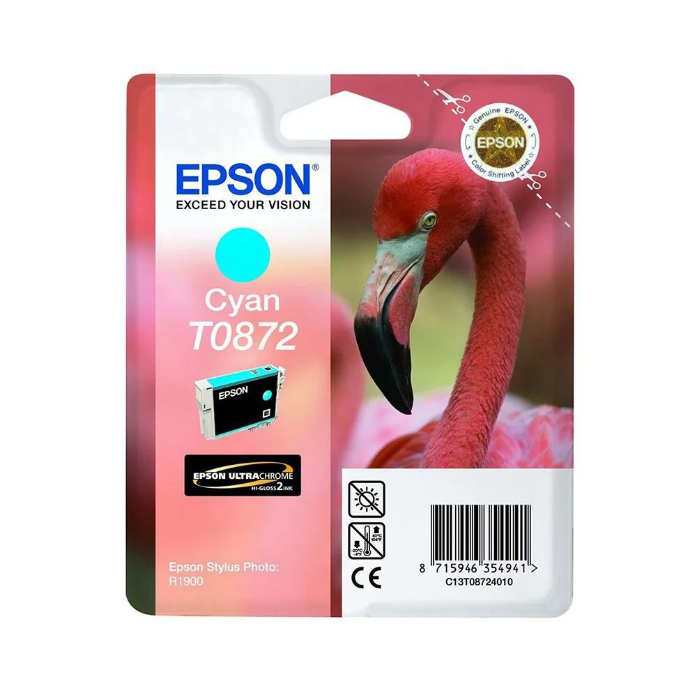 Epson Cartridge T0872, Stylus Photo R1900, 11.4 ml, Cyan