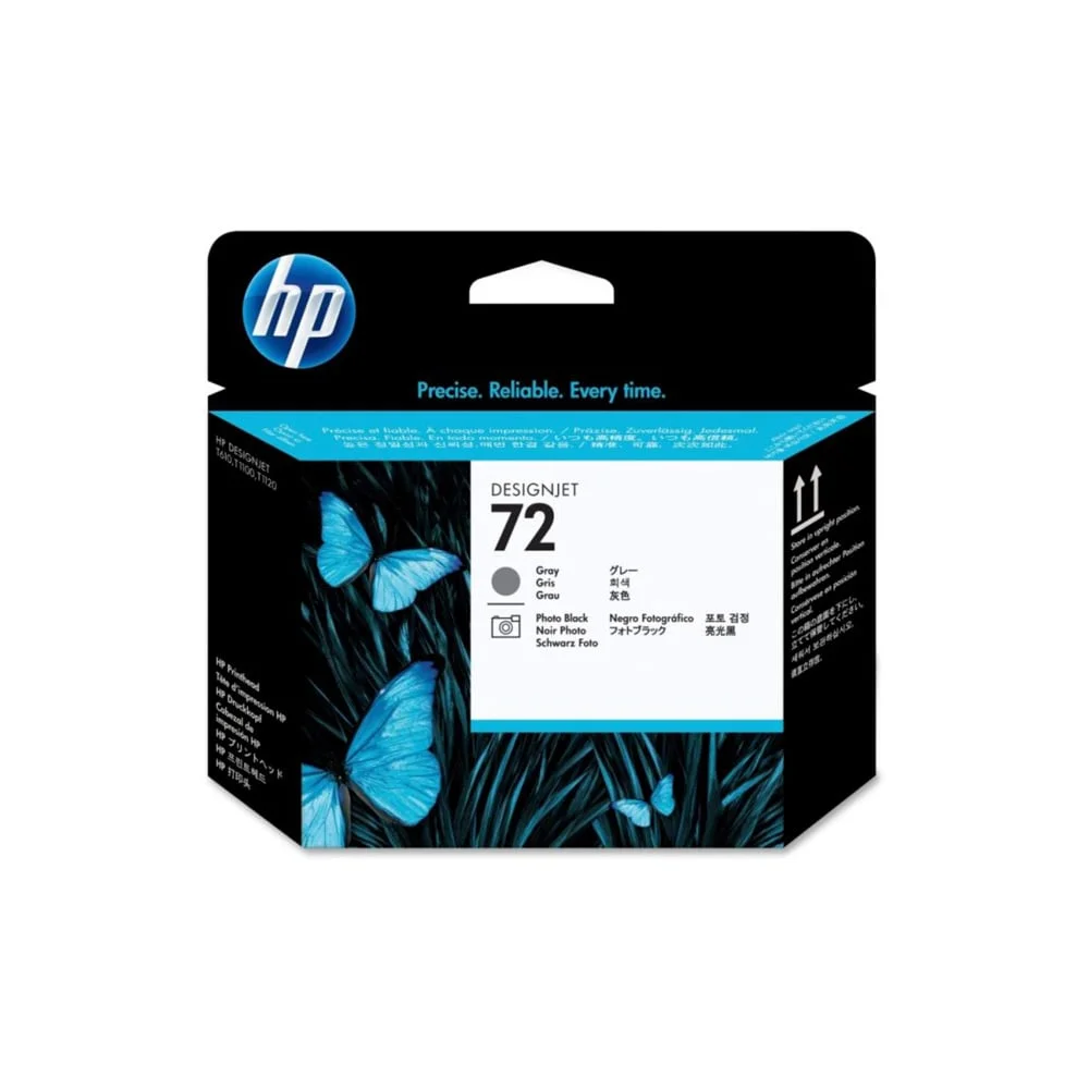 HP Print head No.72, C9380A, Gray, Black
