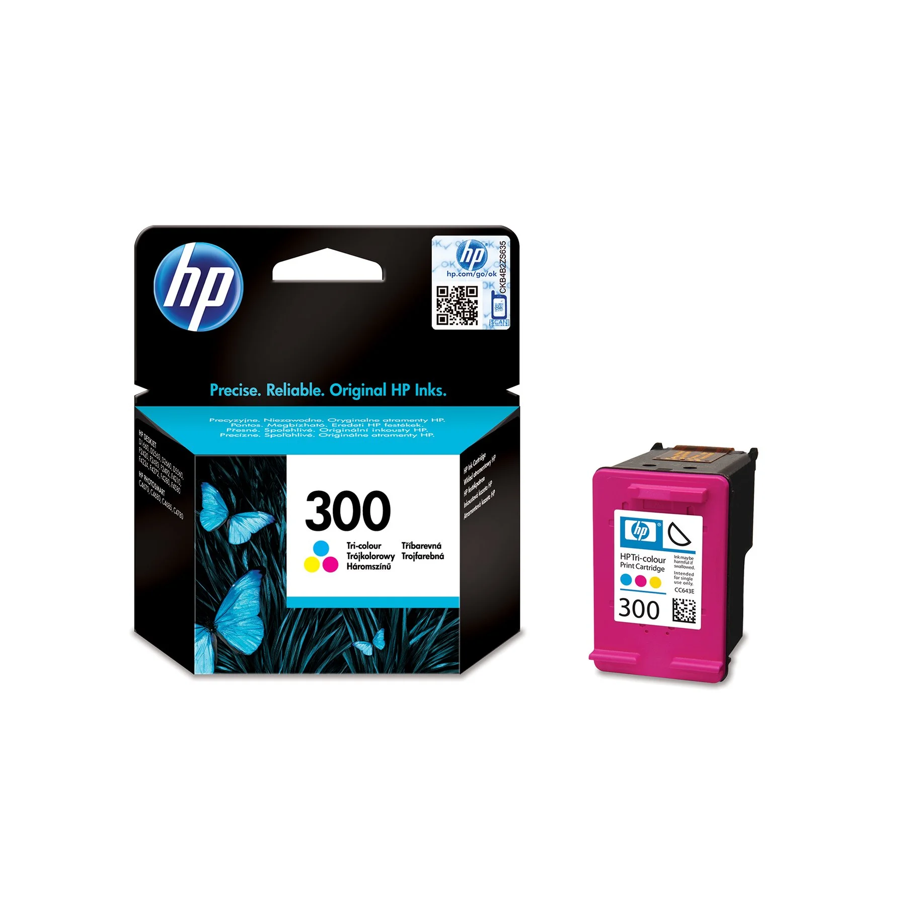 HP Cartridge CC643EE, NO300, F4280, 4 ml, Color