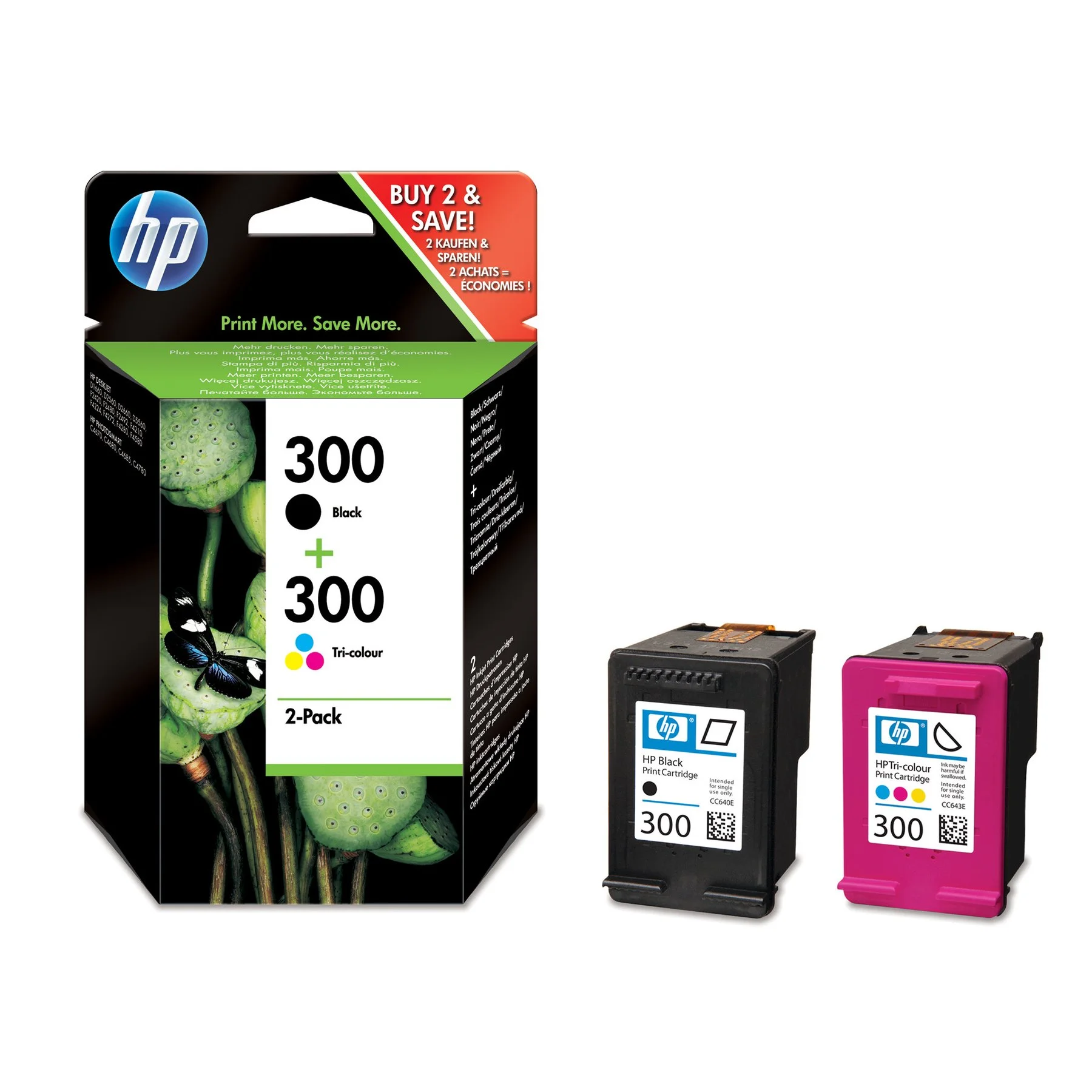 HP Printhead COMBO PACK CN637EE BK+COL No300