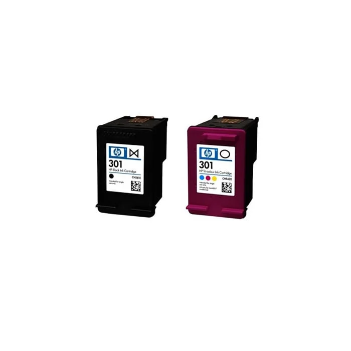 HP Cartridge No.301, N9J72AE, 1050/2050, Black, Cyan, Yellow, Magenta, 2 pcs