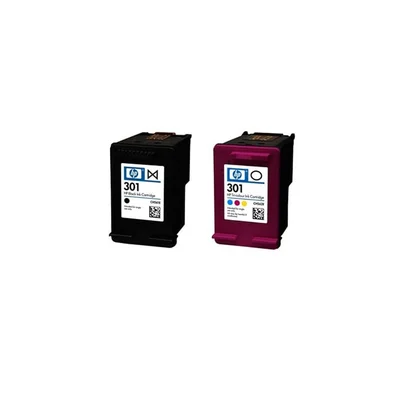 HP Cartridge No.301, N9J72AE, 1050/2050, Black, Cyan, Yellow, Magenta, 2 pcs
