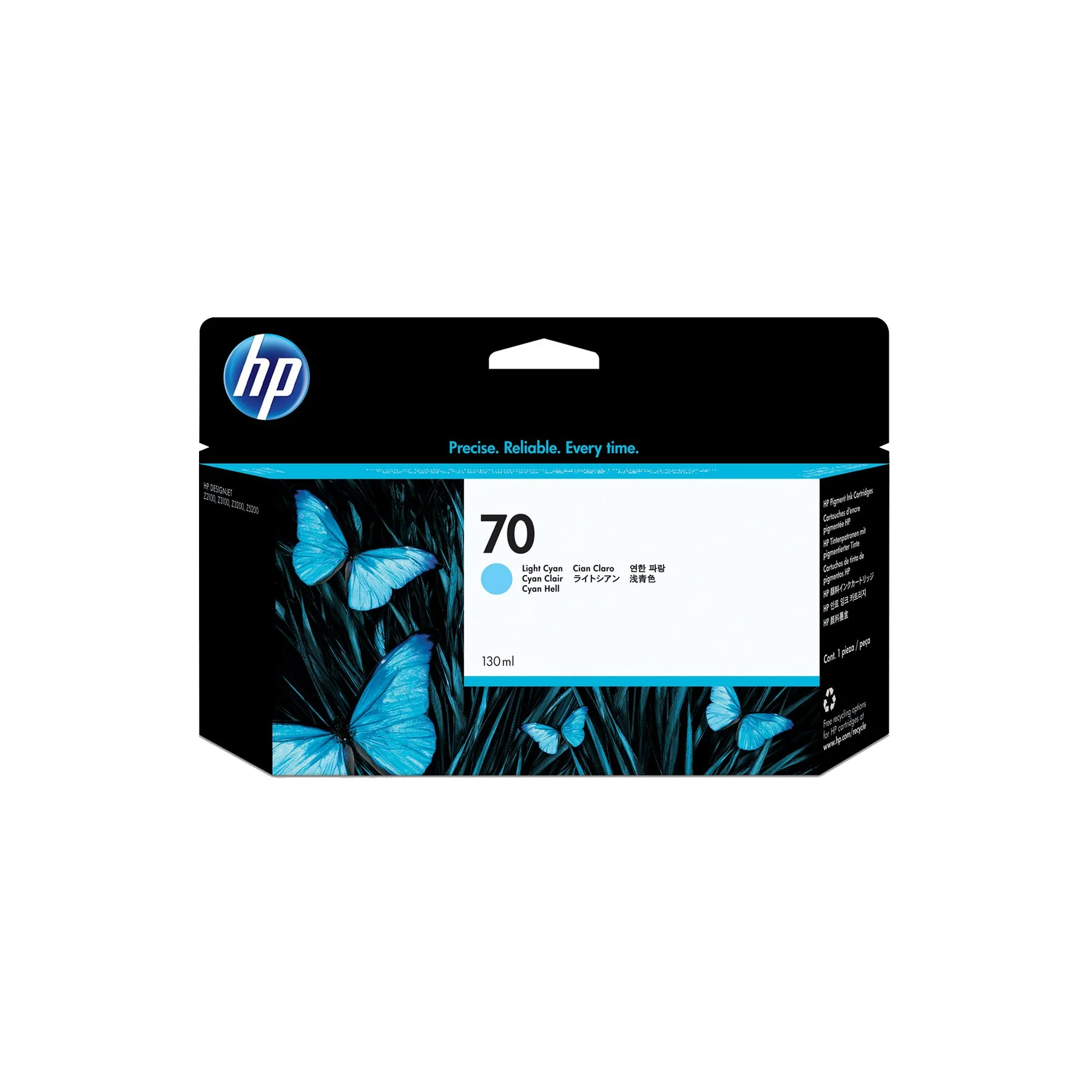 HP Cartridge C9390A, 130 ml, NO70, Light Cyan