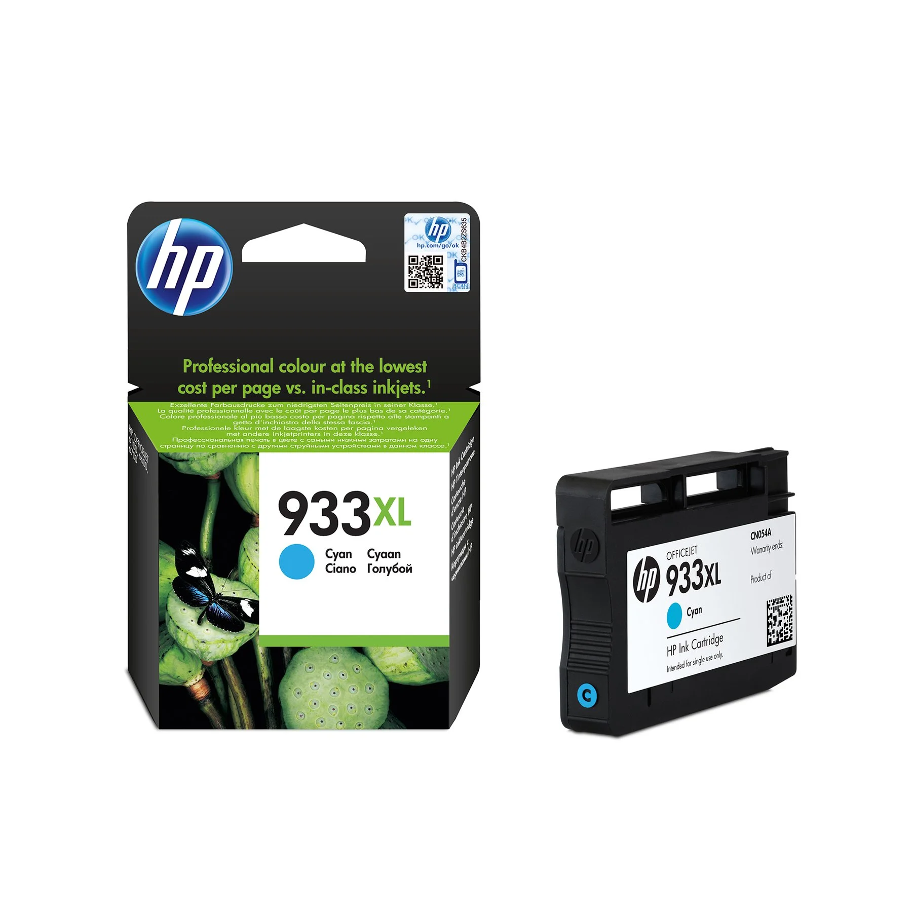 HP Cartridge CN054AE, NO933XL, Cyan