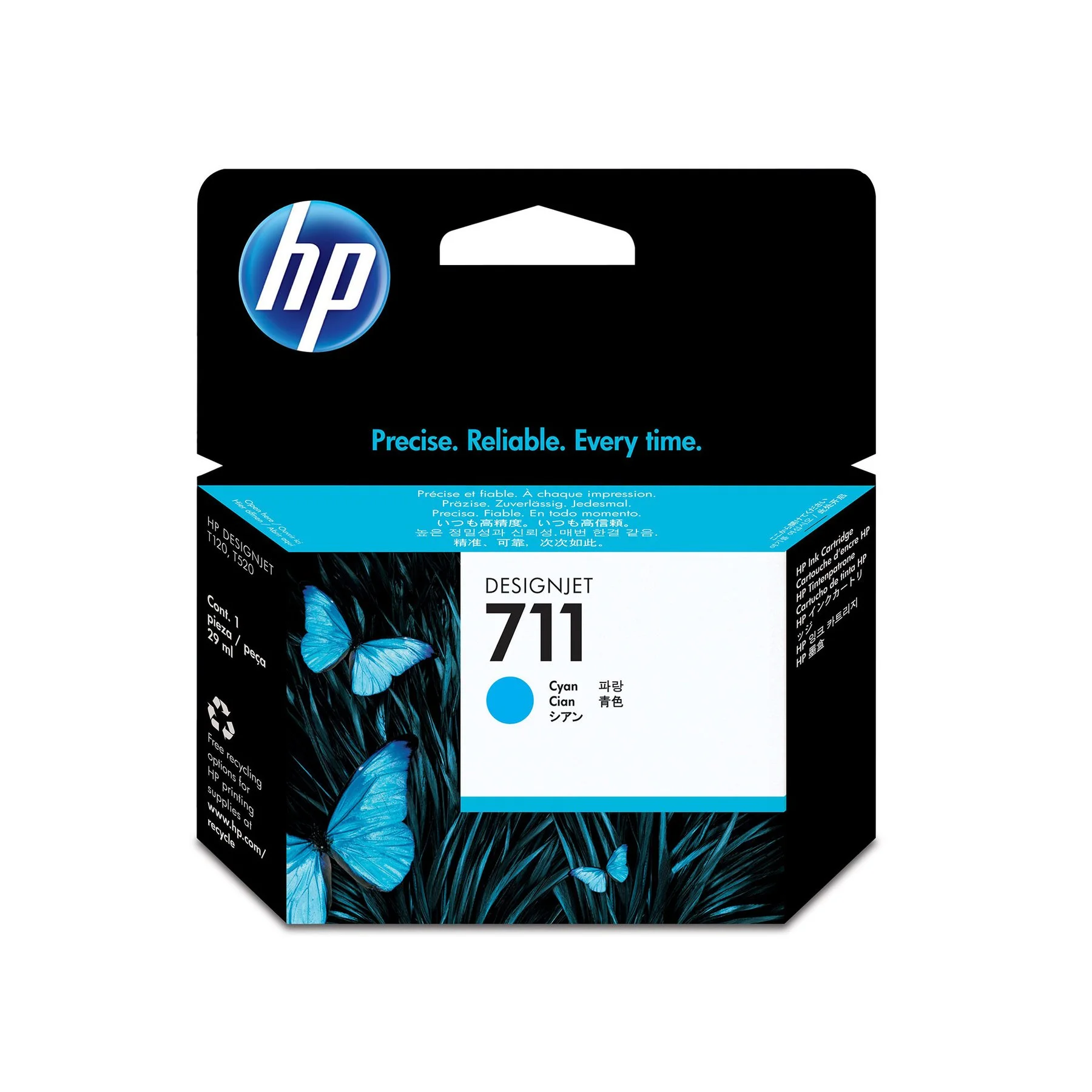 HP Cartridge No.711, DesignJet T120/520, CZ130A, 29 ml, Cyan