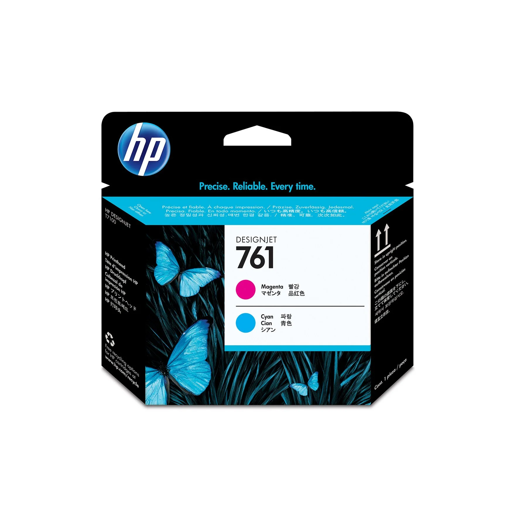 HP Cartridge No. 761, CH646A, Magenta, Cyan