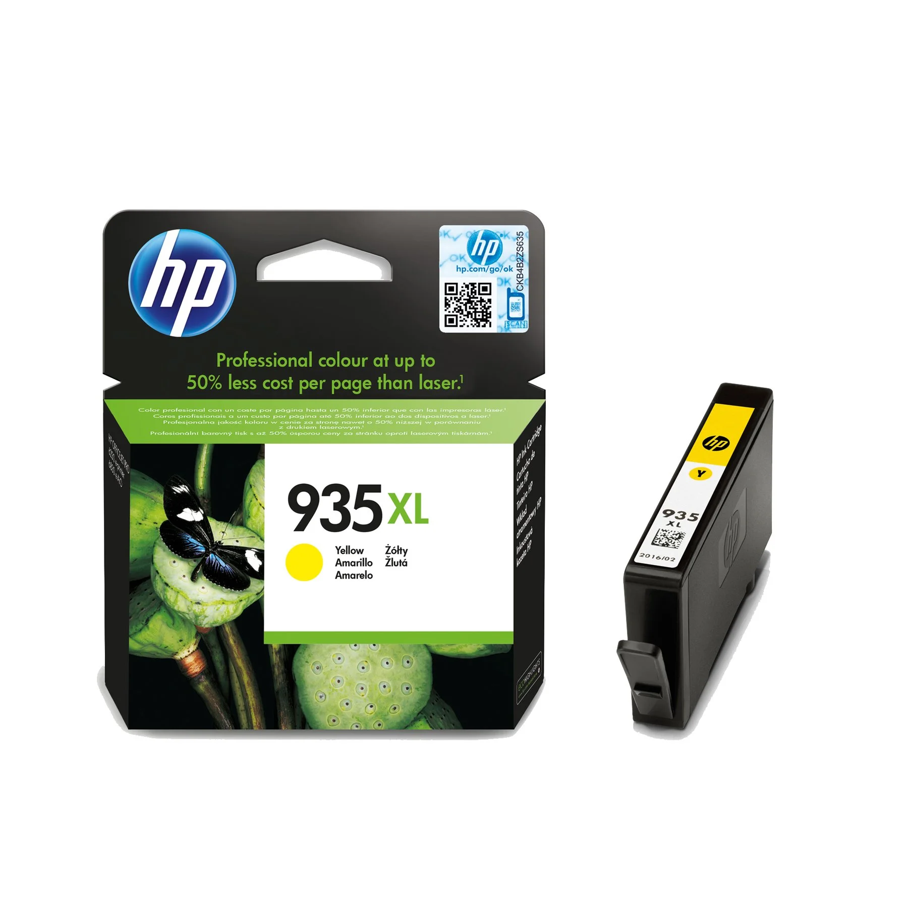 HP Cartridge C2P26AE, NO935XL, 825 pages/5%, Yellow