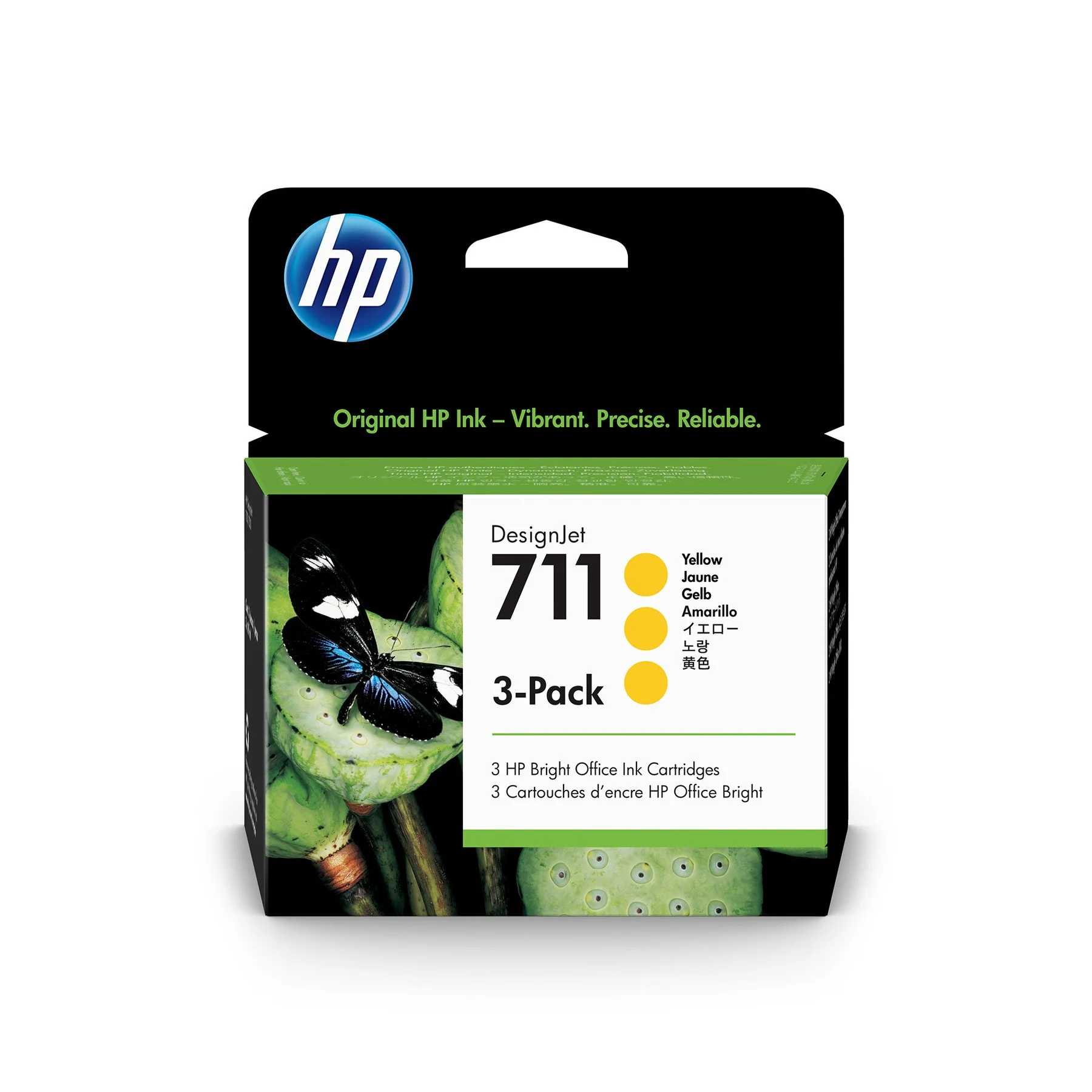 HP Cartridge No.711, T120/520, CZ136A, Yellow