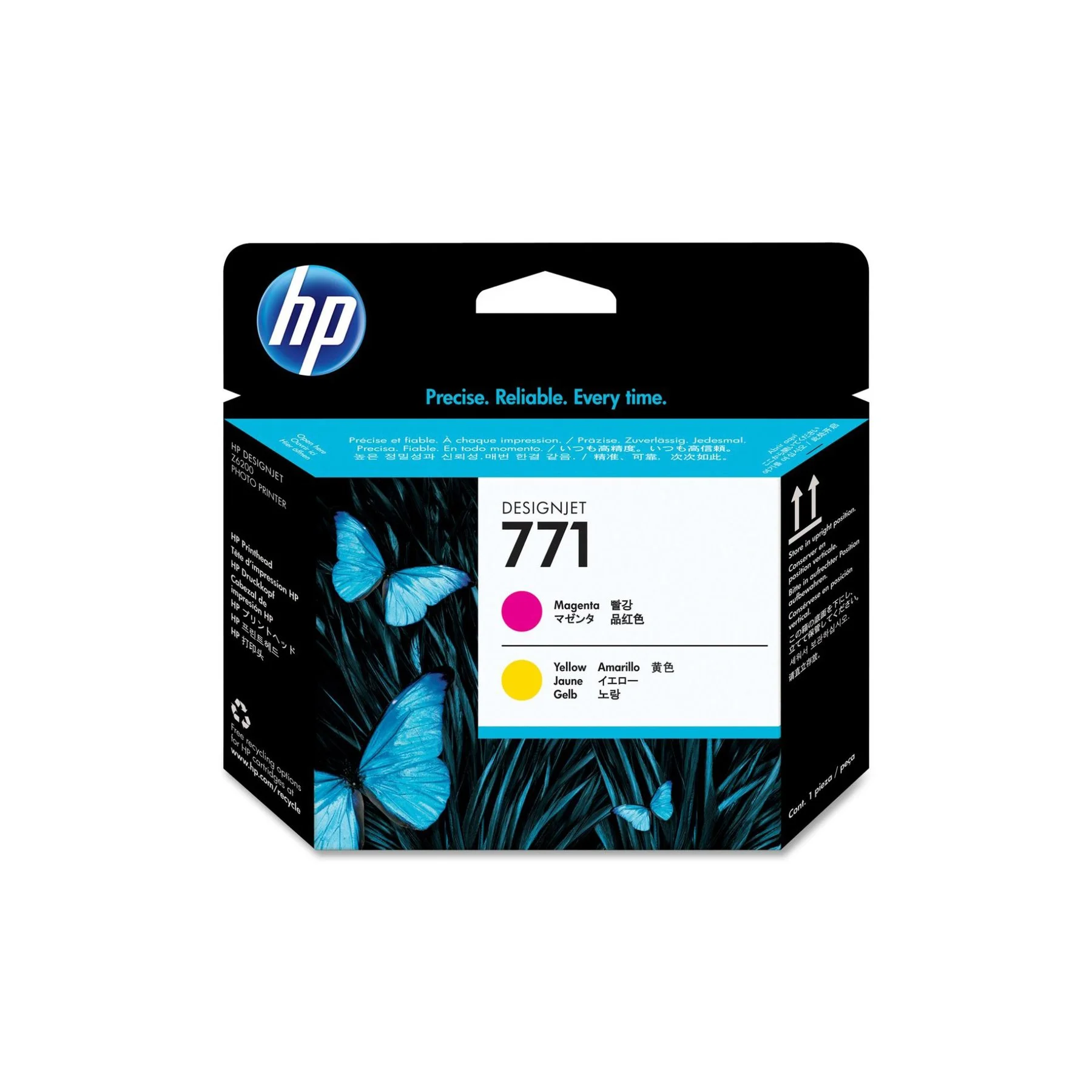 HP Printhead 771, CE018A, Magenta, Yellow