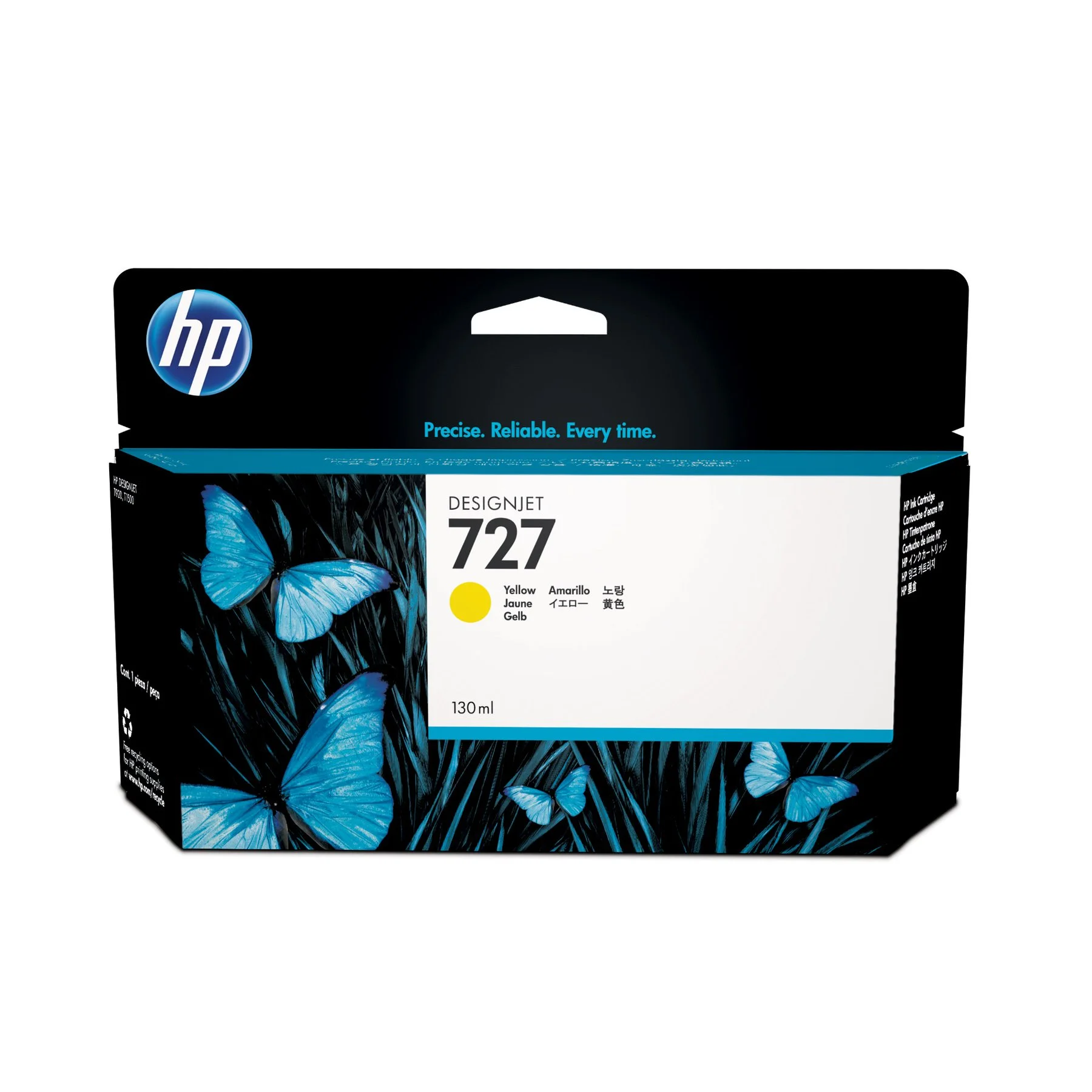 HP Cartridge No.727, B3P21A, T1530/2530, 130 ml, Yellow