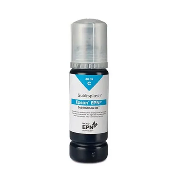 Compatible printer ink Epson EcoTank, Sublisplash EPN+, 80 ml, Cyan