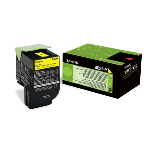Lexmark Toner 80C2HYE, 3000 pages/5%, Yellow