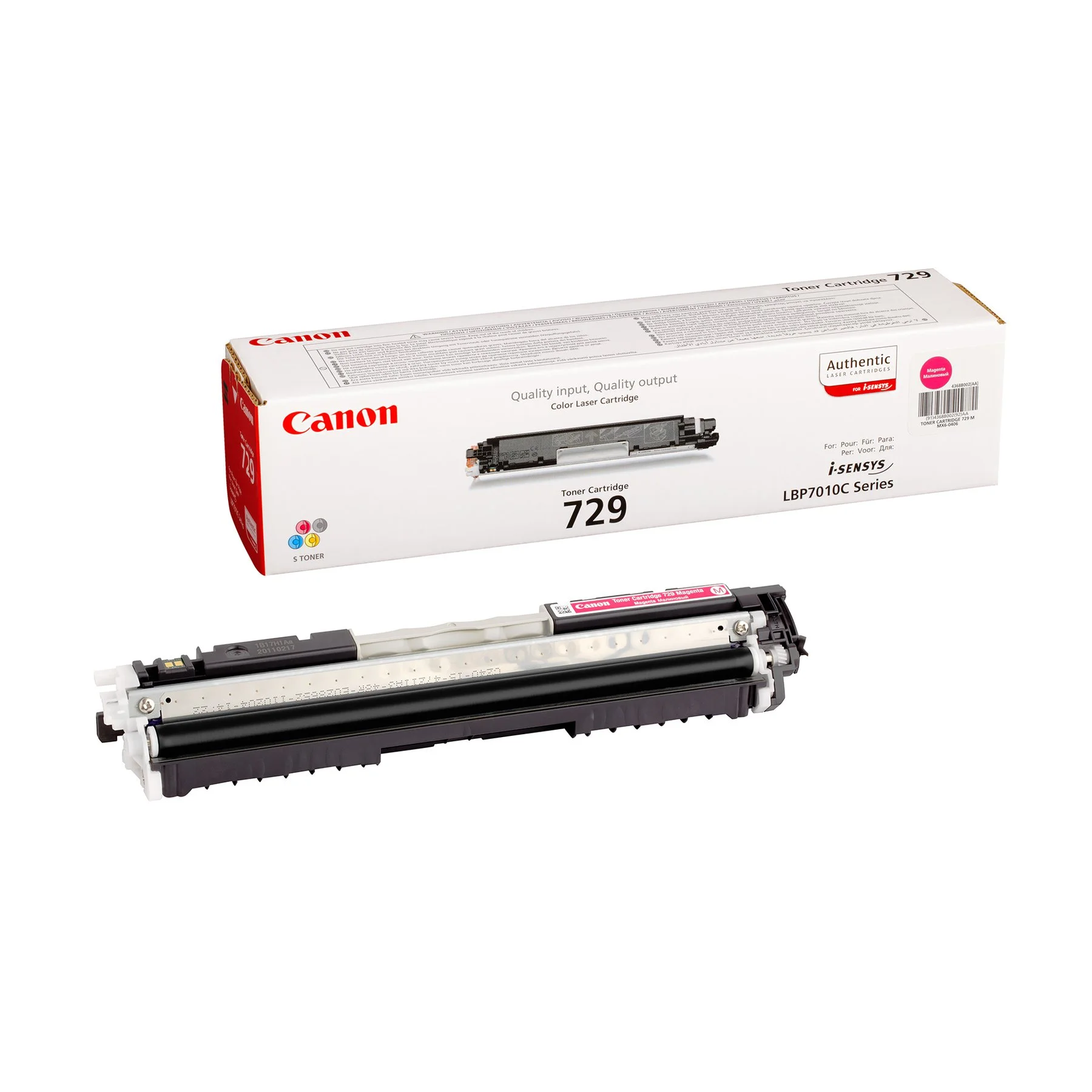 Оригинална тонер касета Canon CRG-729, 1000 страници/5%, Magenta