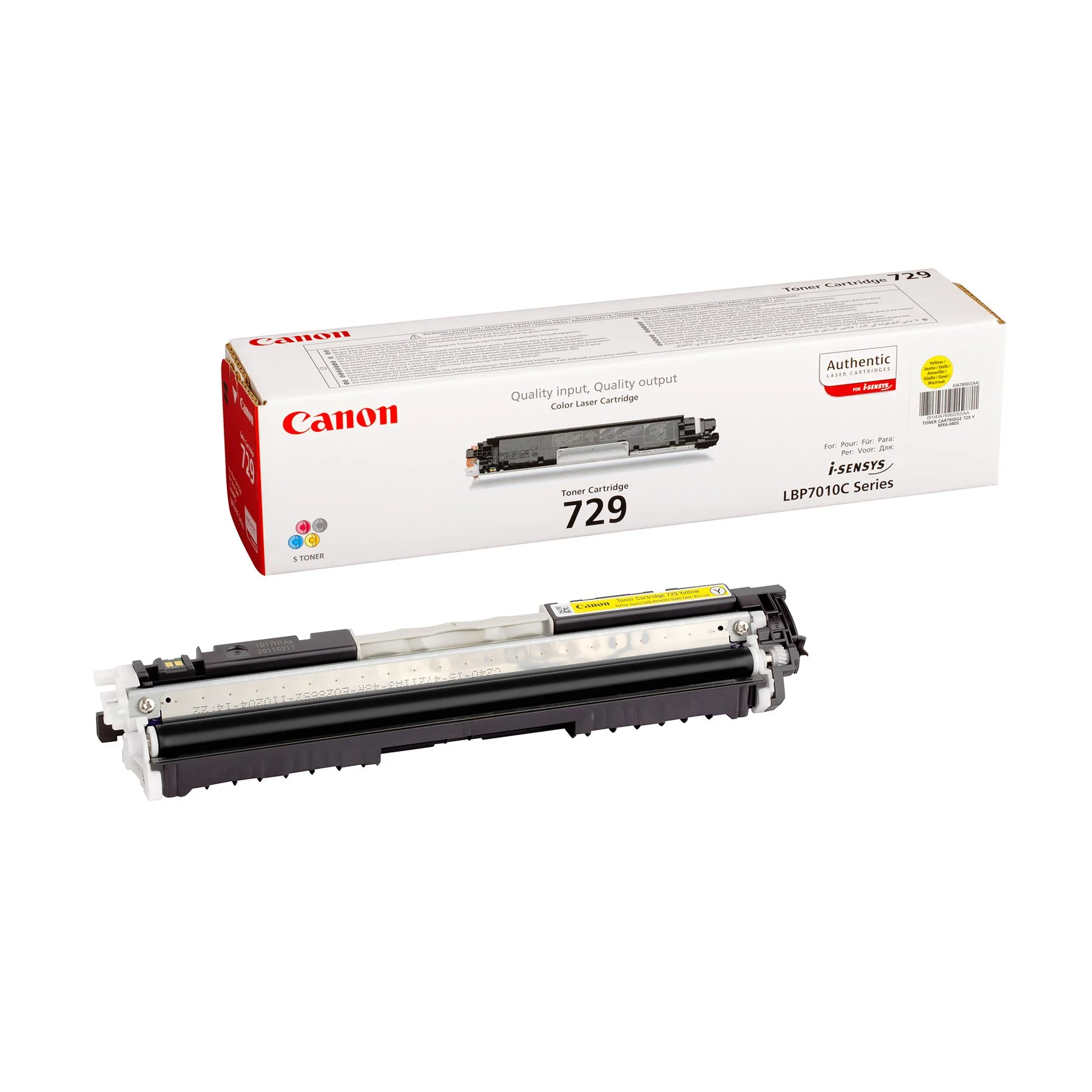 Оригинална тонер касета Canon CRG-729, 1000 страници/5%, Yellow