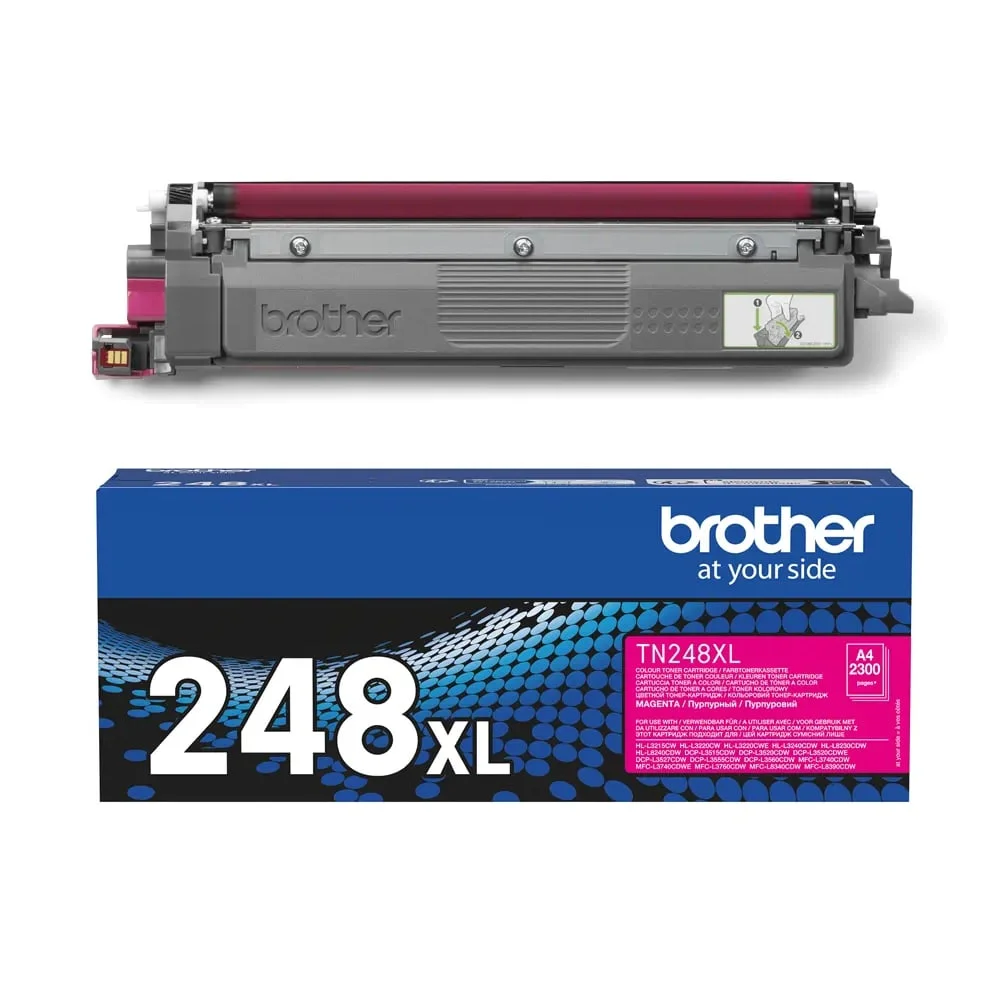 Оригинална тонер касета Brother TN-248XLM, 2300 страници/5%, Magenta