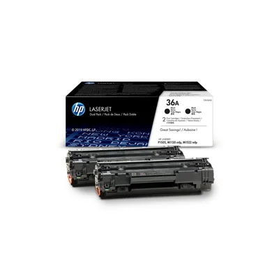 HP Toner CB436AD, 2000 pages/5%, Black, 2 pieces