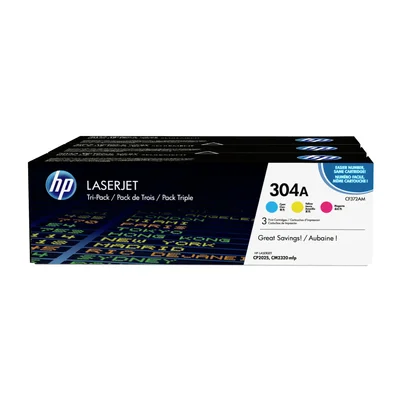 HP Toner CF372AM, 304AHP, 3 x 2800 pages/5%, Cyan, Yellow, Magenta, 3 pcs
