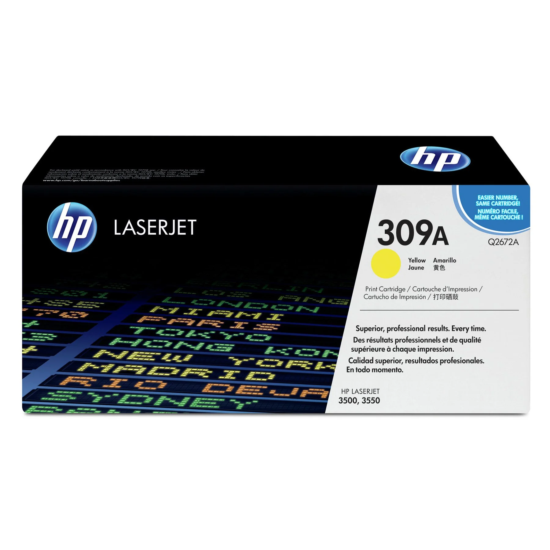 HP Toner Q2672A, 309A, LJ 3500, 4000 pages/5%, Yellow