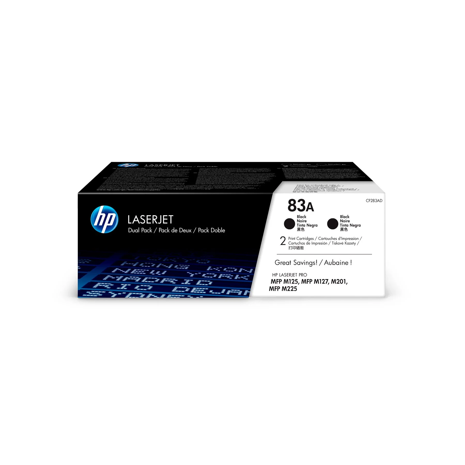 HP Toner CF283AD, Black, 2 pieces