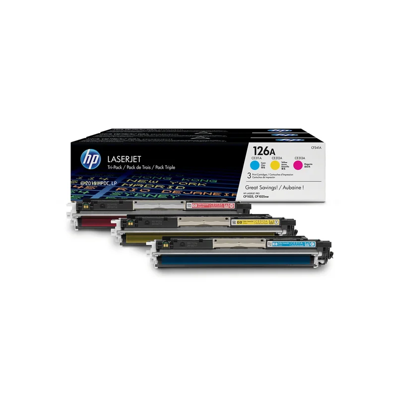 HP Toner CF341A, 126A, 3 x 1000 pages/5%, Cyan, Yellow, Magenta
