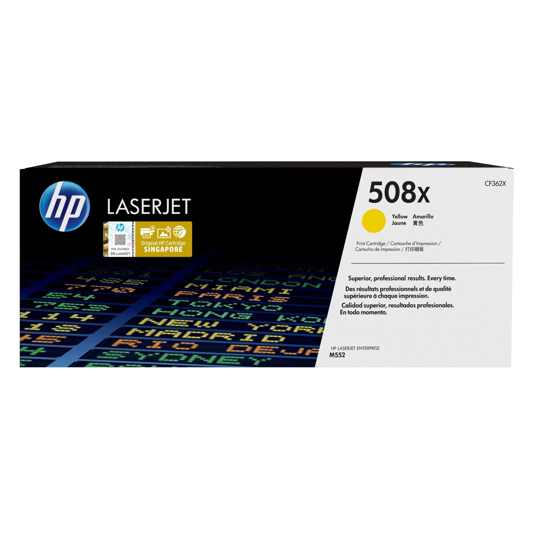 HP Toner CF362X, 508X, 9500 pages/5%, Yellow